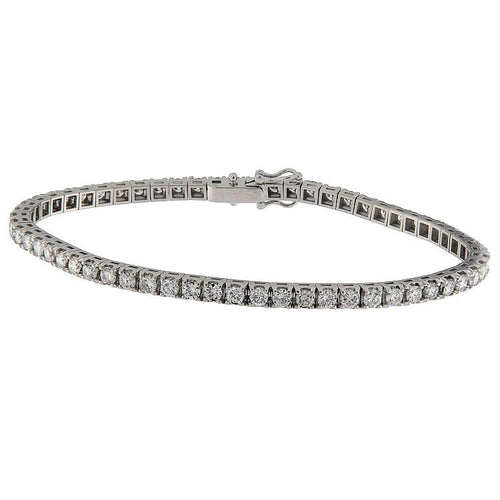 Bracelet Bracelet tennis homme en or blanc 18 kt avec diamants 5,04 ct 58 Facettes G3883