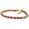 Bracelet Bracelet vintage en or jaune 18 ct avec diamants et rubis 58 Facettes G3886