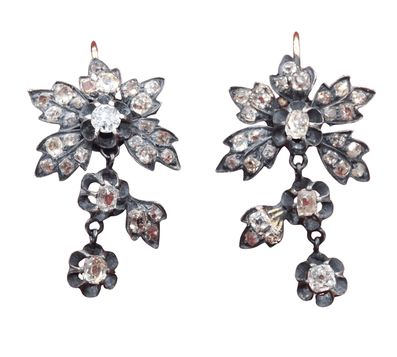 Boucles d'oreilles Boucles d'oreilles de période victorienne 58 Facettes