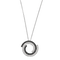 Pendentif DINH VAN - SPIRALE - Pendentif en or blanc, diamants et diamant noirs 58 Facettes DV0821-1