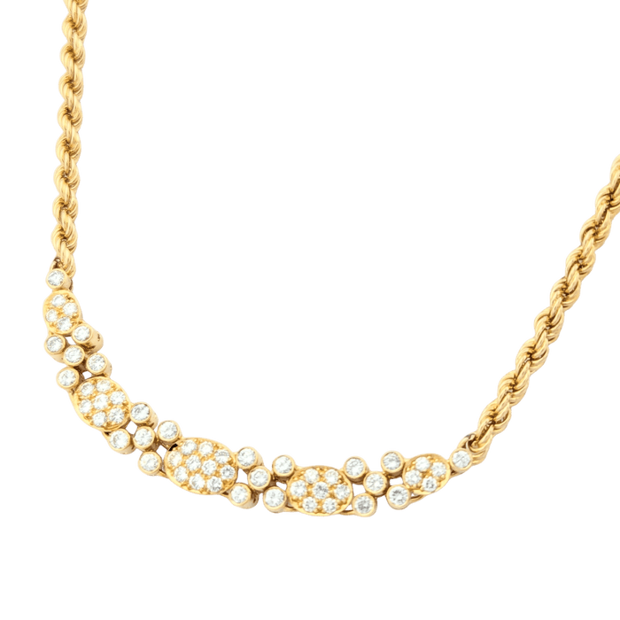 Collier Collier or jaune et diamants 58 Facettes 31499