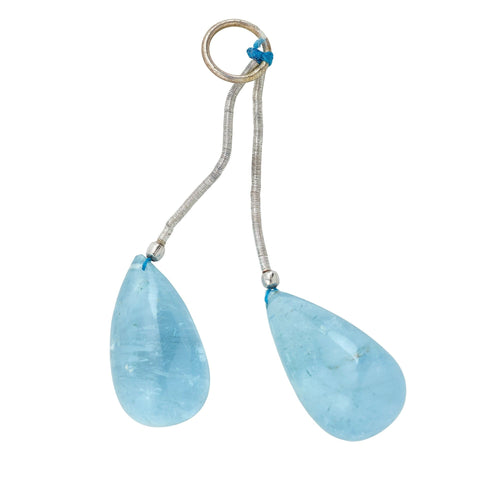 Paire de gouttes d’aigue-marine 39,29 carats 58 Facettes P136