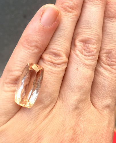 Morganite rose taille tonneau 15 carats 58 Facettes P99