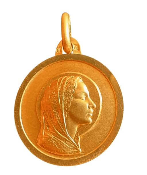 Pendentif Médaille Vierge or 58 Facettes