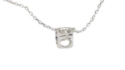 DIHN VAN necklace - Le Cube diamond necklace in white gold 58 Facettes 32661