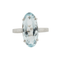 Bague 56 Bague Or Blanc - Aigue Marine 58 Facettes RÉF 3009/20