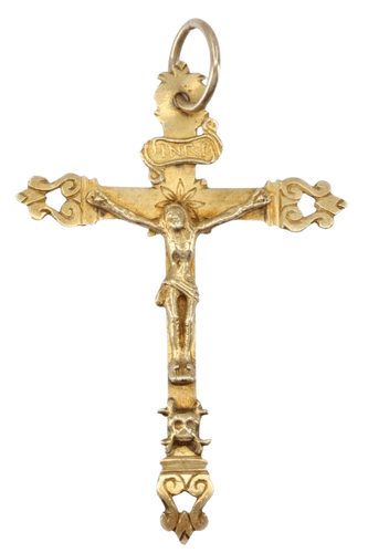 Collier Pendentif Croix Ancienne 58 Facettes 083551