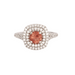 Ring 53 Double surround pink tourmaline ring Diamonds 58 Facettes