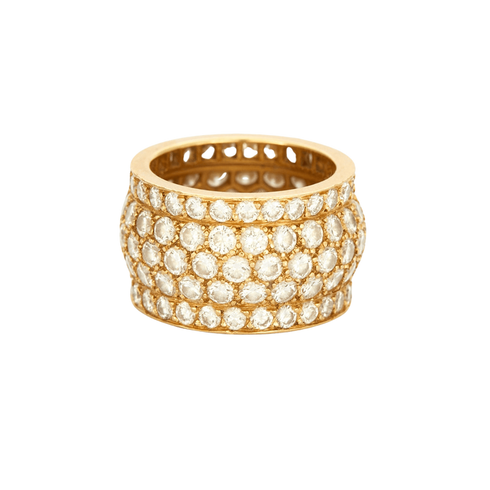 CARTIER - NIGERIA - Bague or jaune pavée de diamants