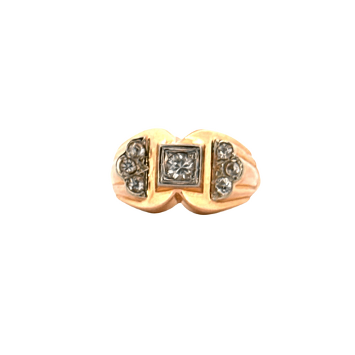 Ring 50 Art Deco Tank Ring 18k & Diamonds 58 Facettes 25-GS34285-7