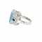 Bague 55 Bague Art déco en or 18 carats avec aigue-marine, saphirs et diamants 58 Facettes