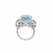 Bague 55 Bague Art déco en or 18 carats avec aigue-marine, saphirs et diamants 58 Facettes