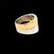 Bague 55 Faraone Gioielli - Bague bandeau en or jaune et blanc 18 kt et diamants 58 Facettes