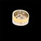 Bague 55 Faraone Gioielli - Bague bandeau en or jaune et blanc 18 kt et diamants 58 Facettes