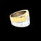 Bague 55 Faraone Gioielli - Bague bandeau en or jaune et blanc 18 kt et diamants 58 Facettes