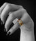 Bague Bague italienne en or jaune 18 carats et diamants 58 Facettes