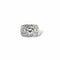 Bague 55 Bague bandeau en or gris 18K sertie de diamants taille ancienne 58 Facettes REF2549-317