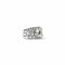 Bague 55 Bague bandeau en or gris 18K sertie de diamants taille ancienne 58 Facettes REF2549-317