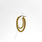 Boucles d'oreilles Créoles ovales torsadées en or 18K texturé 58 Facettes REF2563-331
