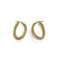 Boucles d'oreilles Créoles ovales torsadées en or 18K texturé 58 Facettes REF2563-331