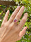 Bague 56 Bague cluster en or rose 18 carats rubis et diamants 58 Facettes