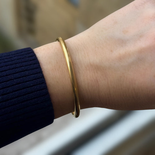 Bracelet Bracelet jonc ouvrant moyen modèle en or jaune 18k 58 Facettes REF2568-336