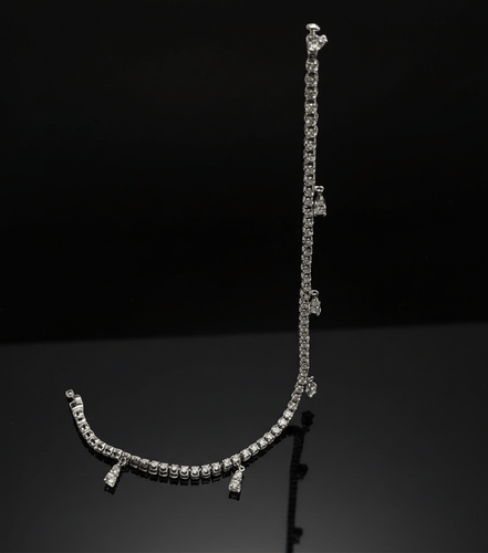 Bracelet Bracelet tennis - Bracelet en or blanc 18 carats et diamants 1,66 ct 58 Facettes