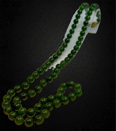 Collier Collier long - 80 perles de malachite en or jaune 18 carats 58 Facettes