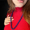 Collier Collier - 61 perles de lapis-lazuli et fermoir en or jaune 18 carats 58 Facettes