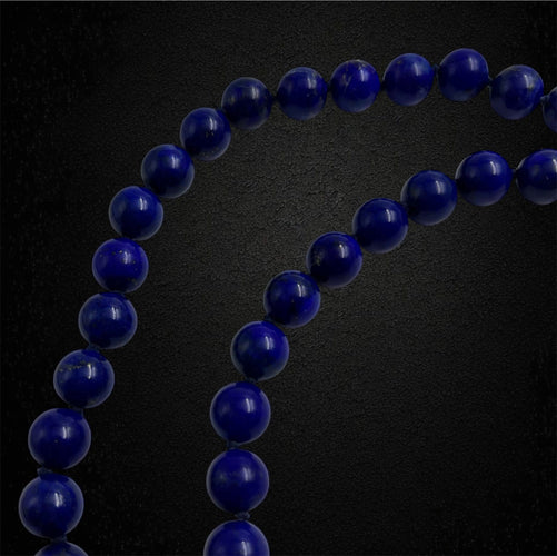 Collier Collier - 61 perles de lapis-lazuli et fermoir en or jaune 18 carats 58 Facettes