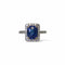 Bague 55 Bague ancienne - Bague saphir de Ceylan en or et platine et diamants 58 Facettes