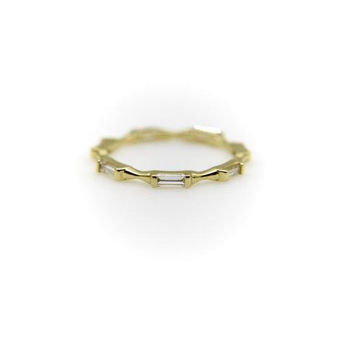 Bague Bague éternité à diamants baguette en or 18 carats 58 Facettes