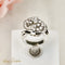 Bague 51.5 Bague vintage en or blanc 14 carats avec diamants 58 Facettes 2825