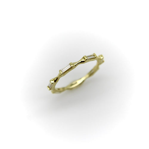 Bague Bague éternité à diamants baguette en or 18 carats 58 Facettes