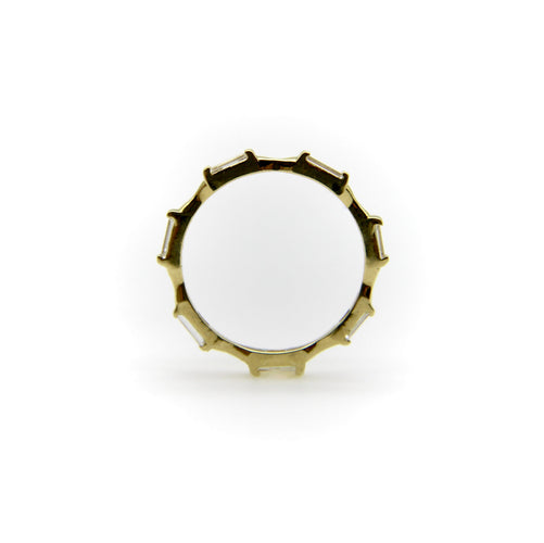 Bague Bague éternité à diamants baguette en or 18 carats 58 Facettes