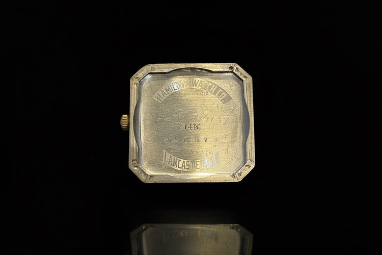 Montre Hamilton Place - Montre Square 1926 en or blanc 14k 58 Facettes