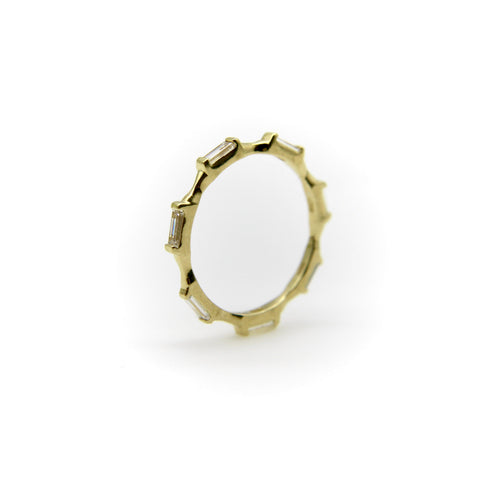 Bague Bague éternité à diamants baguette en or 18 carats 58 Facettes