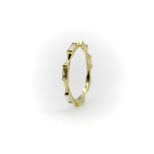 Bague Bague éternité à diamants baguette en or 18 carats 58 Facettes