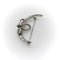 Broche Broche lune croissante à nœud en or et argent, diamants taille ancienne 58 Facettes