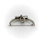 Broche Broche lune croissante à nœud en or et argent, diamants taille ancienne 58 Facettes
