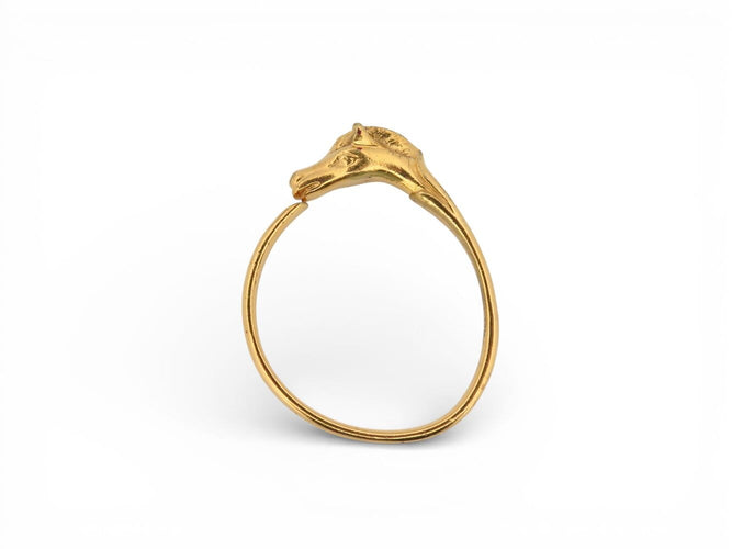 Bracelet vintage bracelet HERMES galop tete de cheval ravinet d'enfert plaque or 58 Facettes 272971