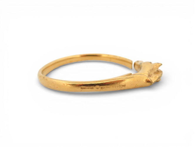 Bracelet vintage bracelet HERMES galop tete de cheval ravinet d'enfert plaque or 58 Facettes 272971