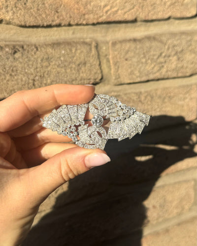 Bague 53 Bague Art déco en platine et diamants (1,60 ct) 58 Facettes