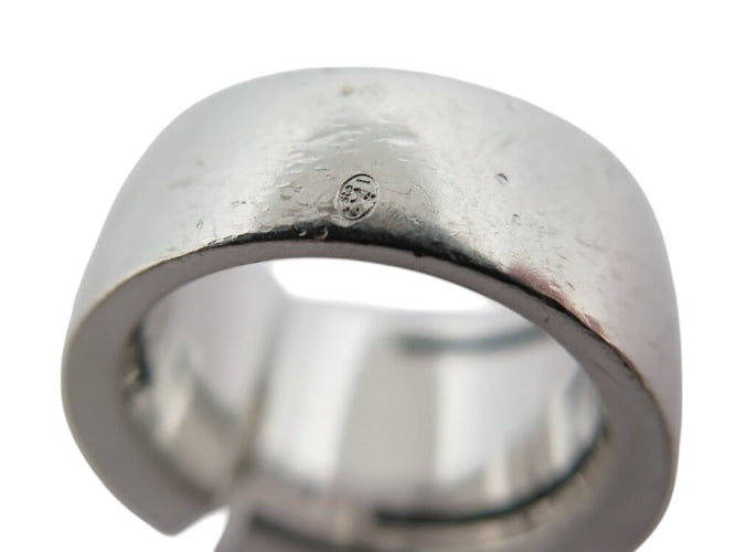 Bague 56 Chaumet Liens Croisés - Bague asymétrique GM en or blanc et diamants 58 Facettes 268855