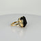 Bague 54 Bague vintage en or jaune 14k avec quartz fumé 58 Facettes 2512029