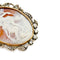 Broche Broche camée ancienne en or gris et argent, diamants taille brillant 58 Facettes REF23123-155