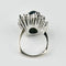 Bague 53.5 Bague en or blanc 750 avec saphir étoilé et diamants 58 Facettes 1864