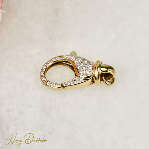 Collier Fermoir de collier en or jaune 14 carats et diamants 58 Facettes 2795