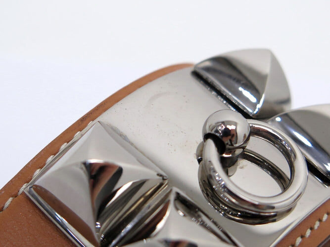 Bracelet vintage bracelet HERMES collier de chien medor en cuir camel 19-21cm 58 Facettes 273011