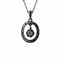 Collier Collier pendentif ovale en or gris 18K, platine et diamants 58 Facettes REF24032-196